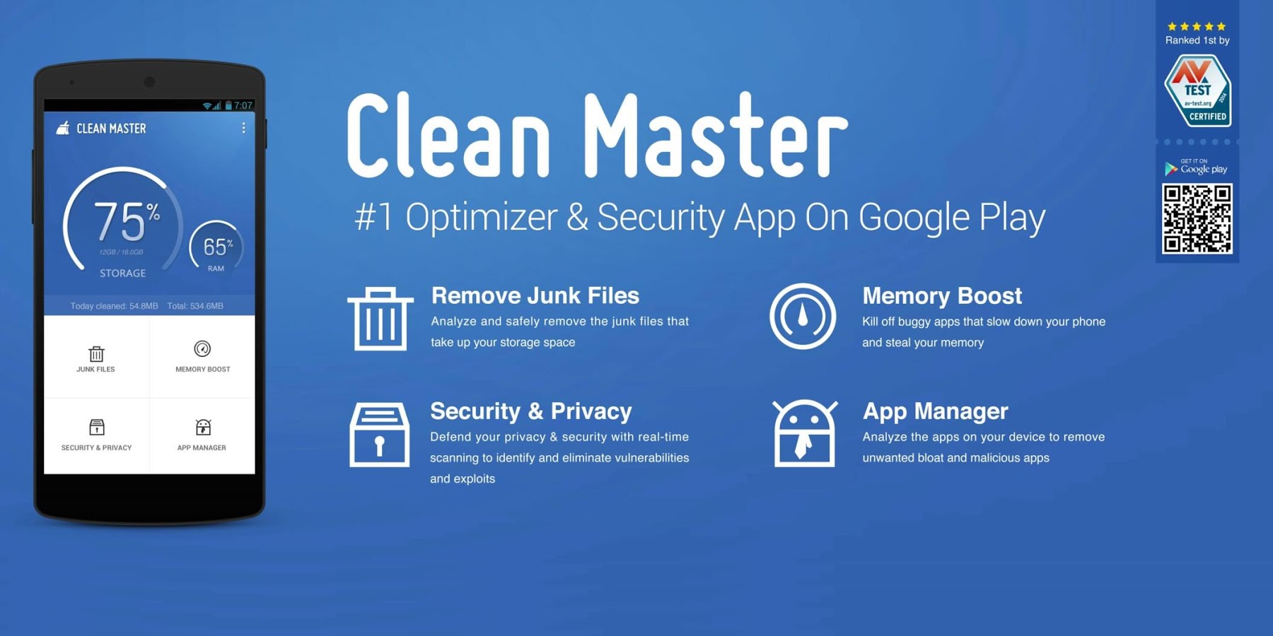 دانلود کلین مستر 7.5.3 Clean Master نرم افزار بهینه ساز اندروید