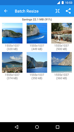 Screenshot: دانلود Photo Picture Resizer 1.0.327 کاهش حجم و تغییر سایز عکس اندروید