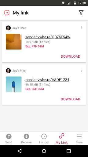 Screenshot: دانلود Send Anywhere 23.1.5 برنامه ارسال سریع فایل برای اندروید + آیفون