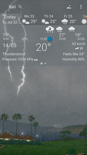 Screenshot: دانلود YoWindow Weather 2.41.3 برنامه هواشناسی برای اندروید