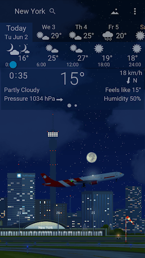 Screenshot: دانلود YoWindow Weather 2.41.3 برنامه هواشناسی برای اندروید