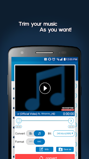 Screenshot: دانلود Video MP3 Converter 2.6.7 تبدیل فایل های تصویری به صوتی اندروید