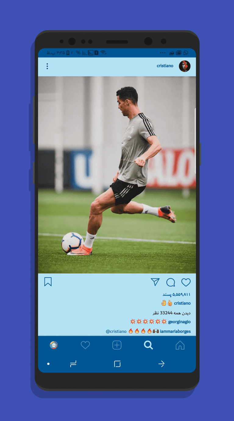 Screenshot: دانلود GBInstagram 1.60 آپدیت جی بی اینستاگرام و اینستاگرام پلاس برای اندروید