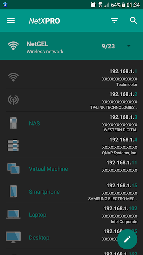 Screenshot: دانلود NetX PRO 10.2.4.0 مدیریت و نظارت بر شبکه های وای فای برای اندروید