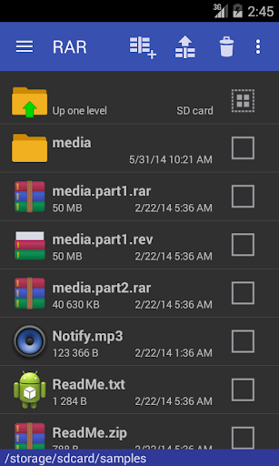 Screenshot: دانلود برنامه وینرار RAR for Android 6.23 برای اندروید