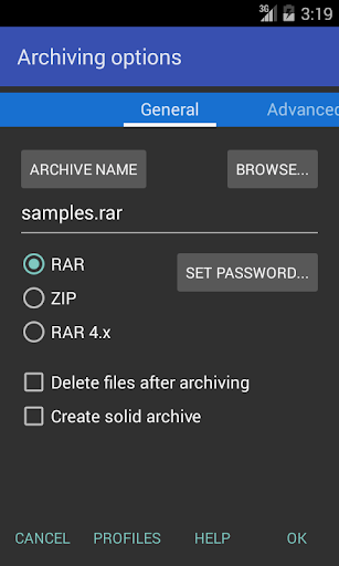 Screenshot: دانلود برنامه وینرار RAR for Android 6.23 برای اندروید