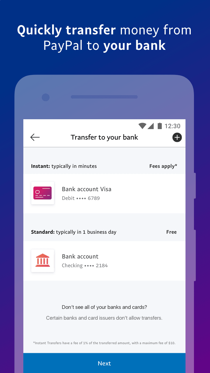 Screenshot: دانلود برنامه پی پال PayPal Mobile Cash 8.40.1 برای اندروید و آیفون