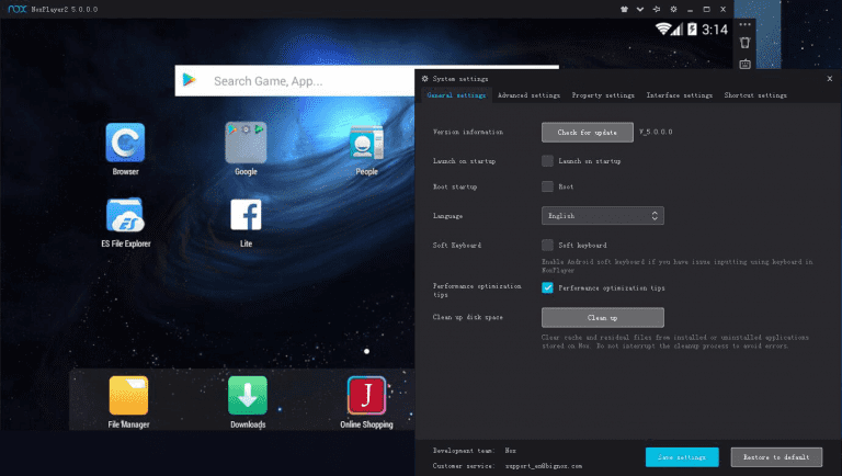 Screenshot: دانلود نوکس پلیر NoxPlayer 7.0.6.2 برنامه شبیه ساز اندروید برای ویندوز