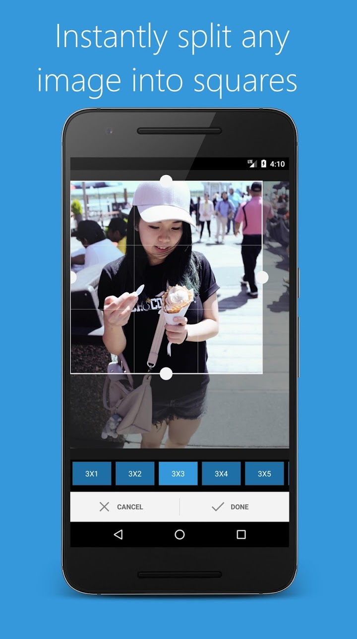 Screenshot: دانلود 4.00.08 9square برنامه اینستاگرید تبدیل عکس به عکس شبکه ای اندروید